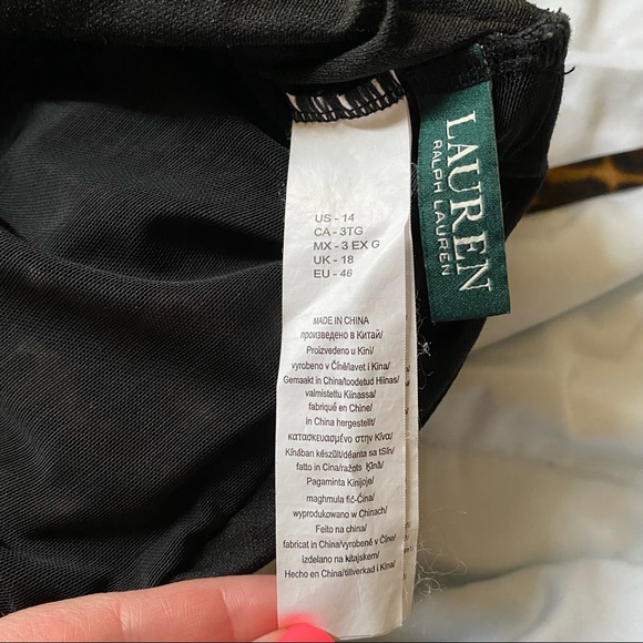 Lauren Ralph Lauren Ocelot Twist Bandeau Underwire One Piece Swimsuit Size 14 - Picture 5 of 6